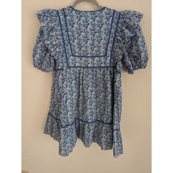 Hyacinth House Rosaleigh mini dress size M floral puff sleeve garden party - Picture 5 of 9